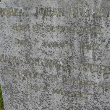 ANDREWS Robert Johan 1819-1887 &amp; Maria Johanna S. 1826-1907