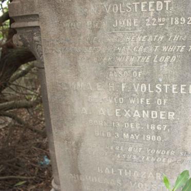 ALEXANDER Emma E.H.F. nee VOLSTEEDT 1867-1900