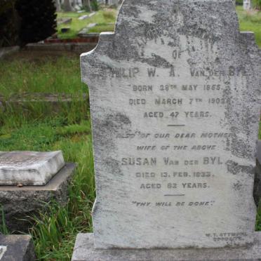 BYL Philip W.A., Van der 1855-1902 &amp; Susan -1933