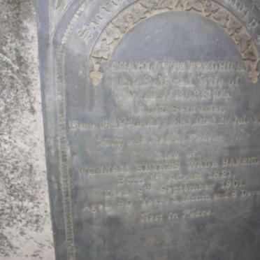 BARENDS William Heynes Wade 1821-1901 &amp; Charlotte Fredrica 1823-1884