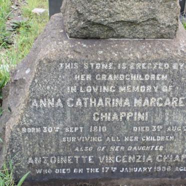 CHIAPPINI Anna Catharina Margaretha 1810-1907 :: CHIAPPINI Antionette Vincenzia -1906