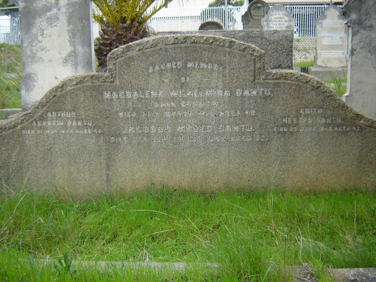 DANTU Jacobus Moses ? :: DANTU Magdalena Wilhelmina nee ? :: DANTU Arthur ? :: DANTU Edith H. ?