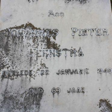 FEENSTRA Johannes Pieter -1949