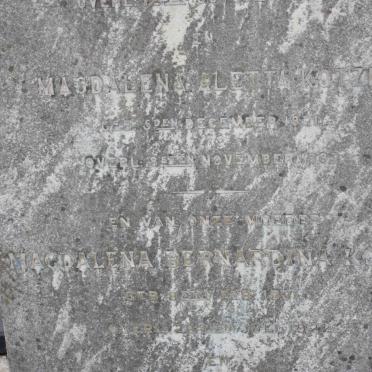 KOTZE Magdalena Aletta 1871-1887 :: KOTZE Magdalena Bernardina 1831-1922