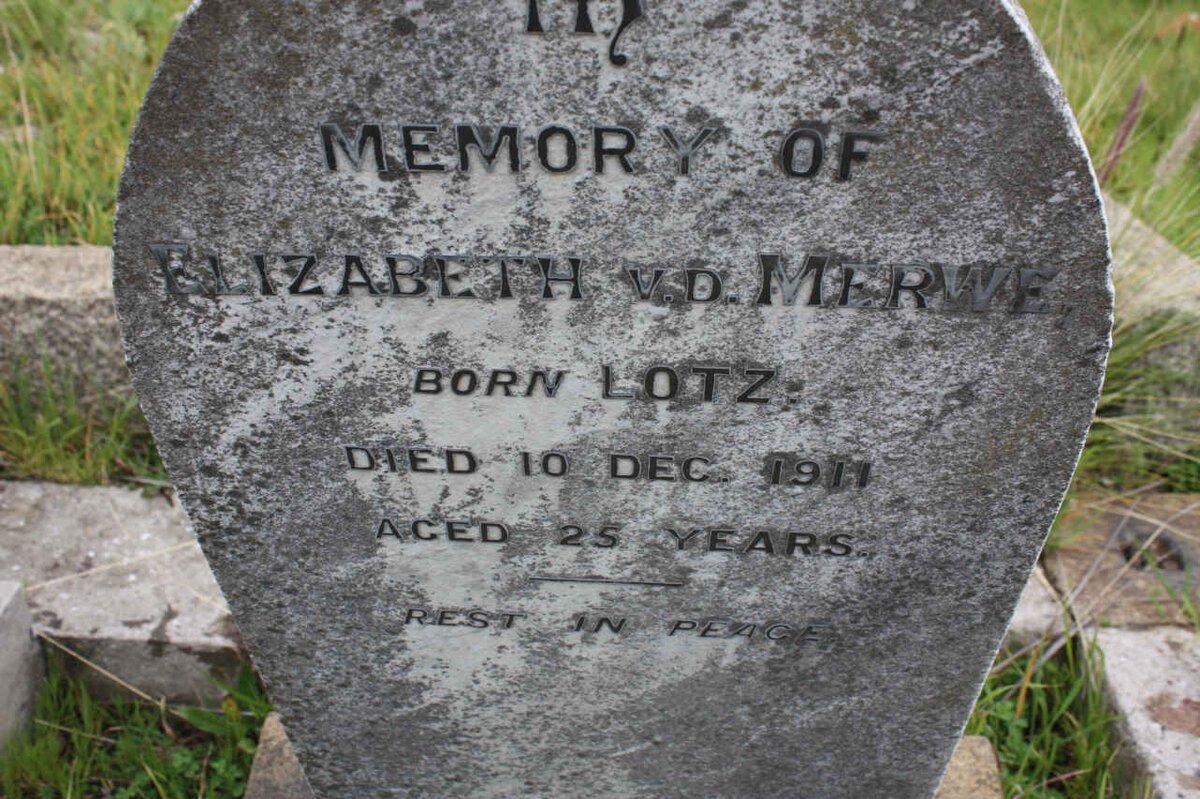 MERWE Elizabeth, v.d. nee LOTZ -1911