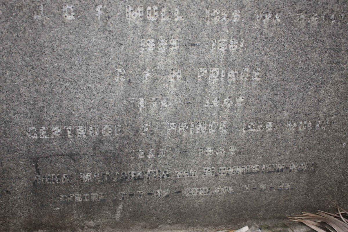 PRINCE ?? :: PRINCE Gertrude F. nee MOLL ?-1949 :: BAM Anna Margaretha, van Blommestein ?