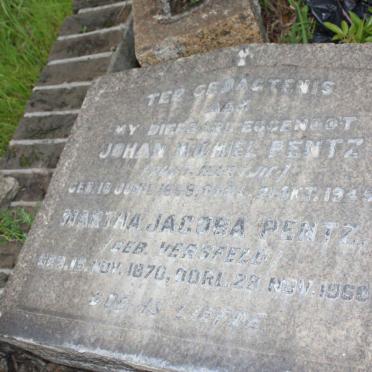 PENTZ Johan Michael 1869-1945 &amp; Martha Jacoba VERSFELD 1870-1960