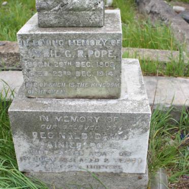 POPE Cyril G.R. 1903-1914 :: POPE Reginald David Rainier -1931