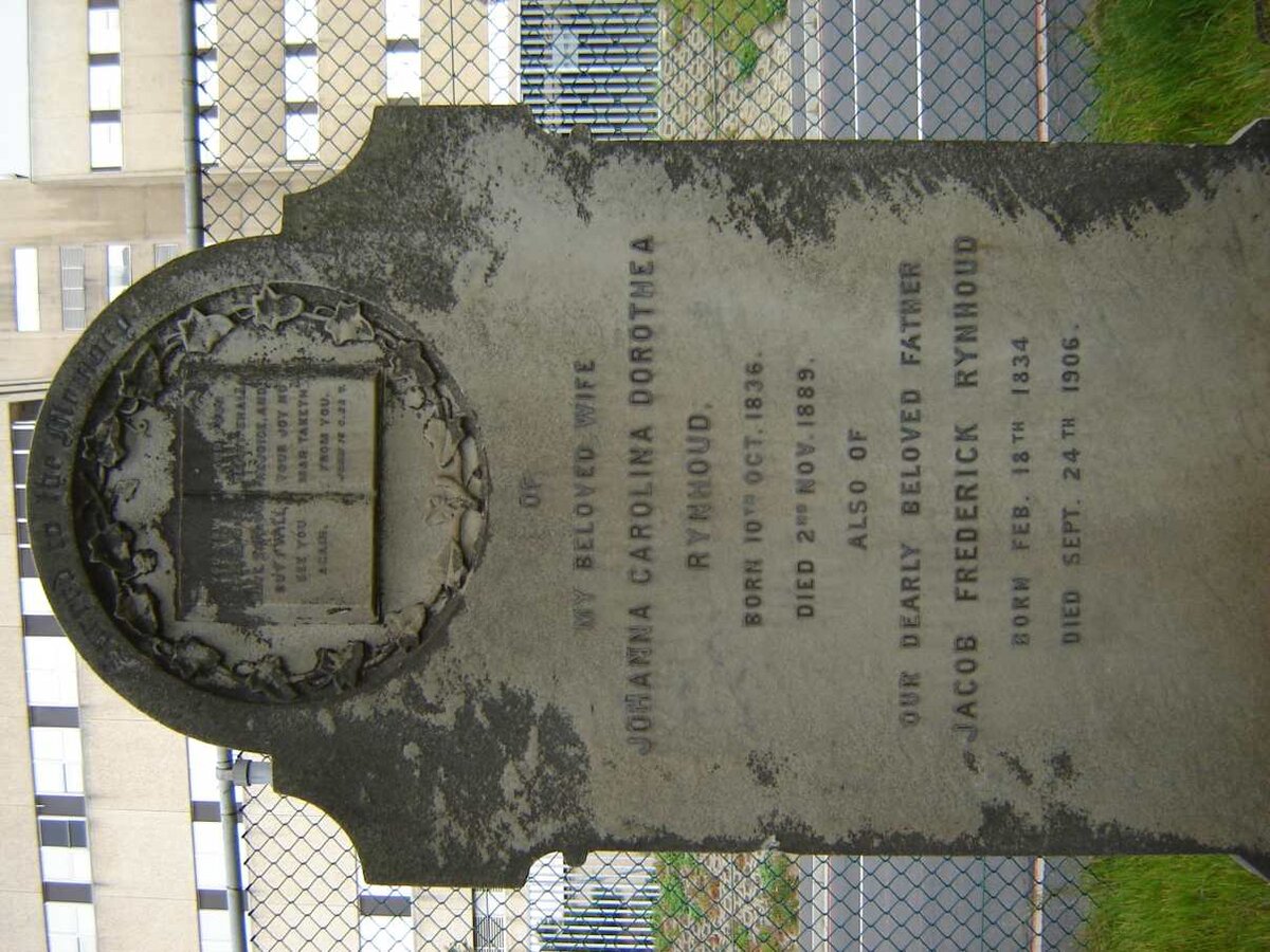 RYNHOUD Jacob Frederick 1834-1906 &amp; Johanna Carolina Dorothea 1836-1889