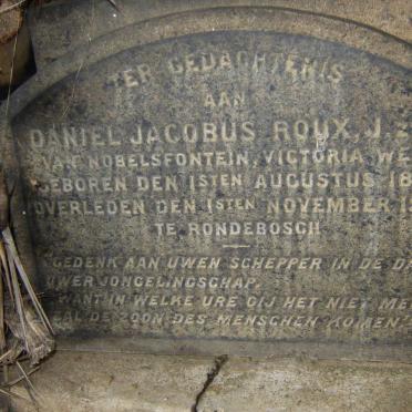 ROUX Daniel Jacobus 1883-1900