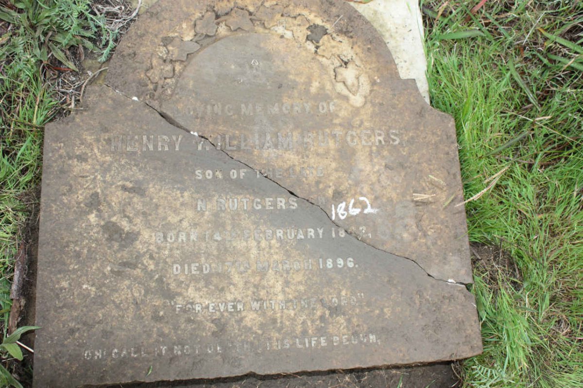 RUTGERS Henry William 1862-1896