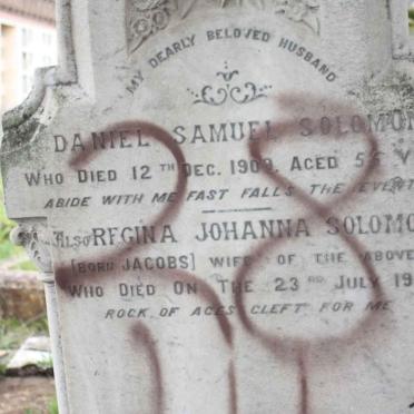 SOLOMON Daniel Samuel -1909 &amp; Regina Johanna JACOBS -1910