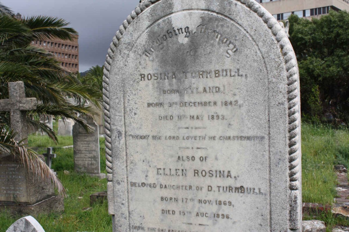 TURNBULL Rosina nee HYLAND 1842-1893 :: TURNBULL Ellen Rosina 1869-1896