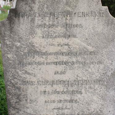 TENNANT Anna Elizabeth -1889 :: TENNANT Jane Elizabeth -1891