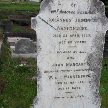 WANNENBURG Johannes Josephus -1923 :: WANNENBURG Joan Margaret -1921