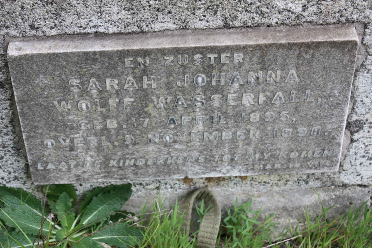 WASSERFALL Sarah Johanna Wolff 1895-1898