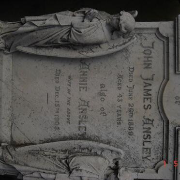 ANSLEY John James -1889 &amp; Annie -1903
