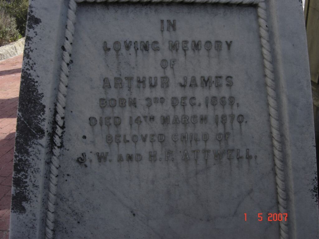 ATTWELL Arthur James 1869-1870