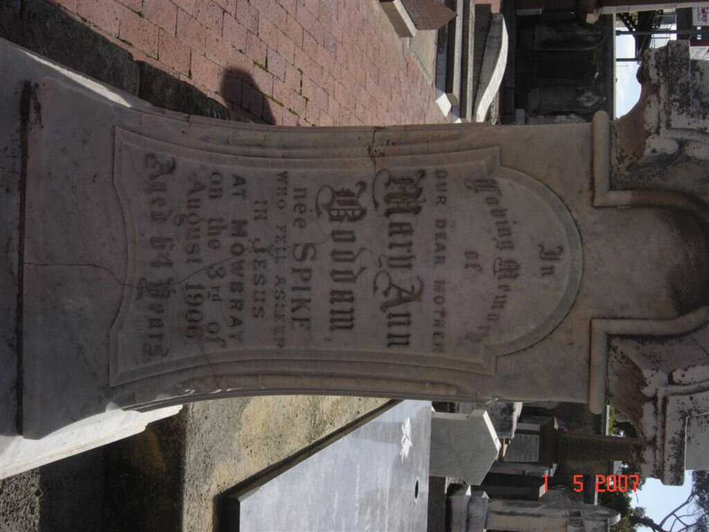 BODDAM Mary Anne nee SPIKE -1906