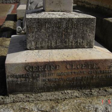 CLOETE Daniel Henry Gerard -1912