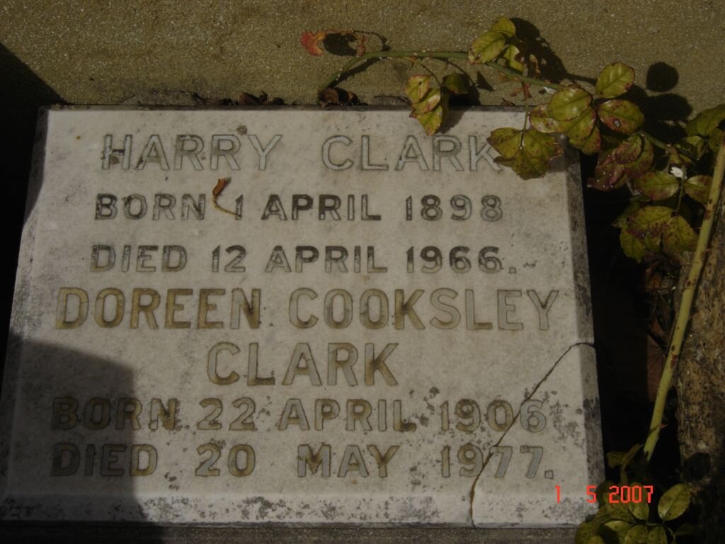 CLARK Harry 1898-1966 &amp; Doreen Cooksley 1906-1977