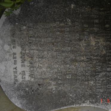 DYMOND John  -1931 &amp; Maria Jane RUTHVEN -1924