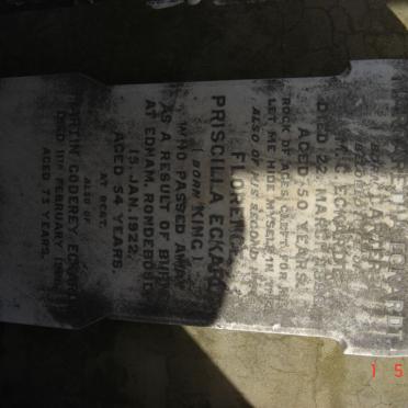 ECKARDT Martin Goderey -1928 &amp; Maria Margaretha CARTER -1896 :: KING Florence Priscilla -1922