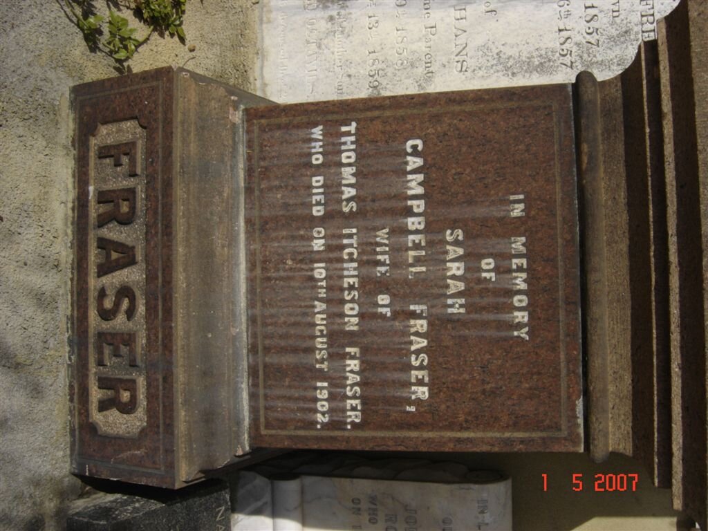 FRASER Sarah Campbell -1902