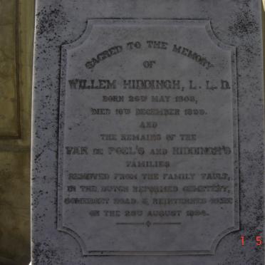 HIDDINGH Willem 1808-1899