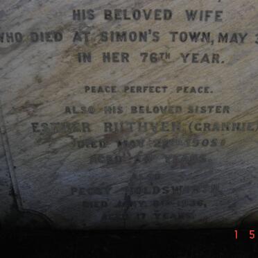 HARE Robert 1826-1893 &amp; Maria -1901 :: HARE Hannah Maria 1866-1884 :: RUTHVEN Esther  -1905 :: HOLDSWORTH Peggy  -1936