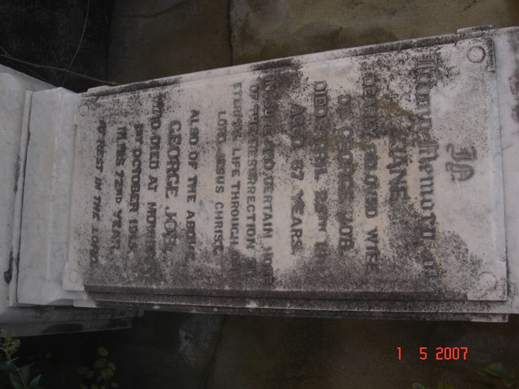 JOB George -1915 &amp; Jane -1911