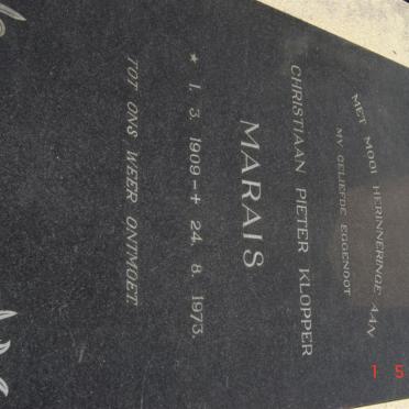 MARAIS Christiaan Pieter Klopper 1909-1973