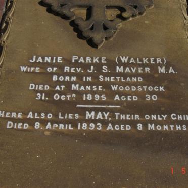 MAVER Janie Parke nee WALKER -1895 :: MAVER May  -1893