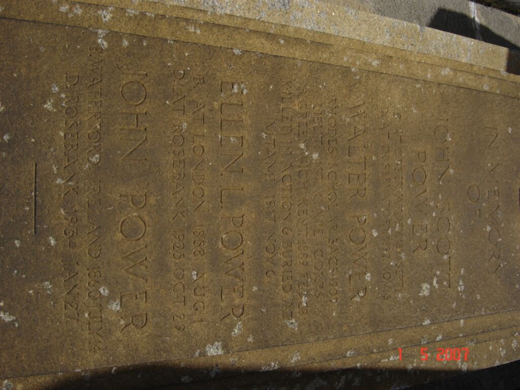 POWER John 1860-1934 &amp; Ellen L. 1858-1925, John Scott POWER 1891-1892, Walter POWER 1889-1917_1