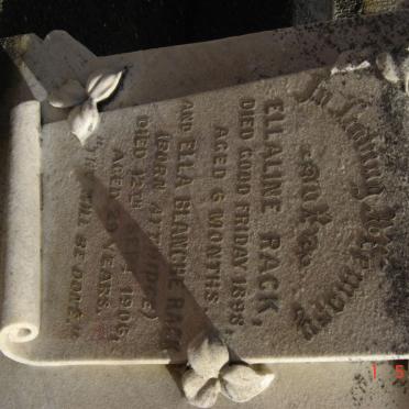 RACK Ella Blanche nee ATTRIDGE -1906 :: RACK Ellaline -1898