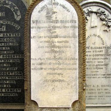 ROBERTS William John  -1885