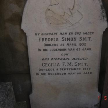 SMIT Fredrik Simon -1932 &amp; Cecilia F.M. -1955