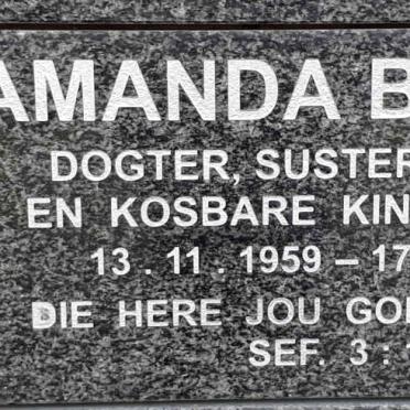 BURGER Amanda 1959-2005