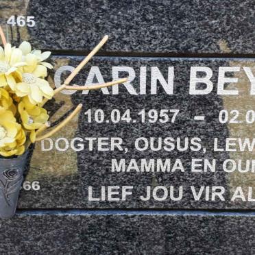 BEYERS Carin 1957-2021