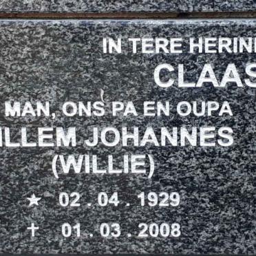 CLAASSEN Willem Johannes 1929-2008