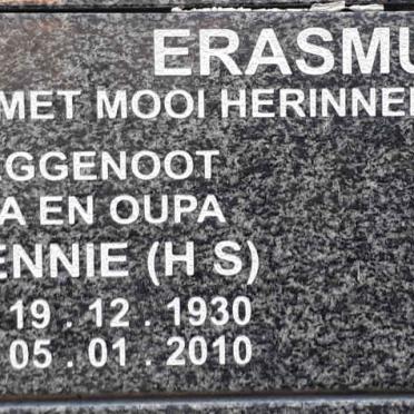 ERASMUS H.S. 1930-2010 &amp; G.M. 1933-2013