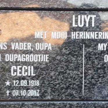 LUYT Cecil 1918-2017 &amp; Anna 1922-2001