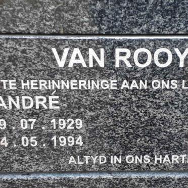 ROOYEN Andre, van 1929-1994 &amp; Ansie 1932-2016