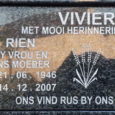 VIVIER Coenie 1943-2018 &amp; Rien 1946-2007