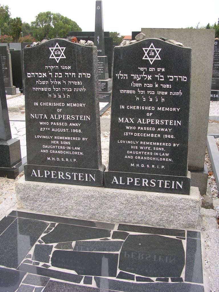 ALPERSTEIN Max -1966 &amp; Nuta -1968