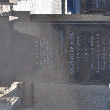 ABRAHAMSON Freda nee SARIF -1968