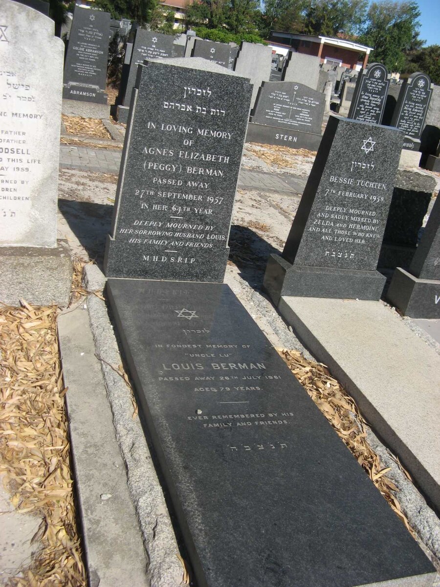 BERMAN Louis -1961 &amp; Agnes Elizabeth -1957