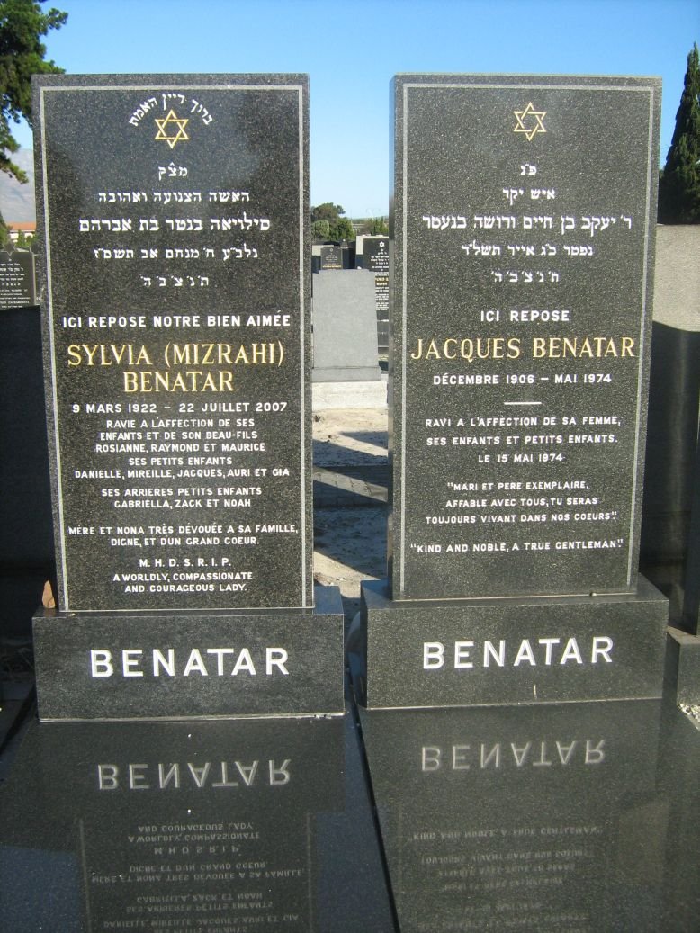 BENATAR Jacques 1906-1974 &amp; Sylvia 1922-2007