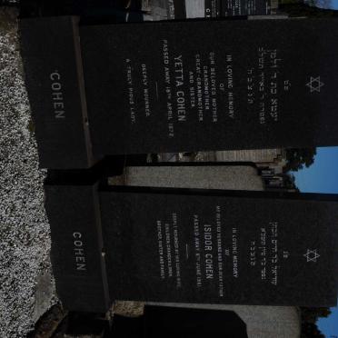 COHEN Isidor -1961 &amp; Yetta -1972