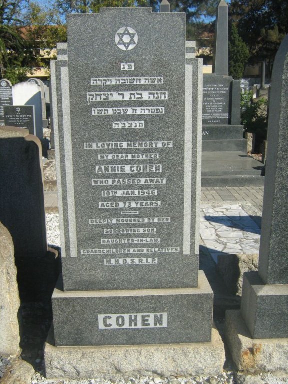 COHEN Annie  -1946
